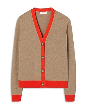 Tory Burch Color Blocked Cashmere Cardigan