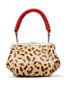 Clare V. Le Box Bag In Leopard Print Calf Hair