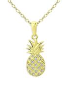 Aqua Crystal Pineapple Pendant Necklace, 15.5-17.5 - 100% Exclusive
