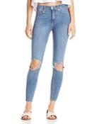 Free People Busted Skinny Jeans In Blue