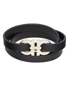 Salvatore Ferragamo Double Gancini Triple Wrap Oro Bracelet