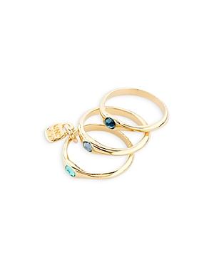 Uno De 50 Happy Blue Stack Rings, Set Of 3