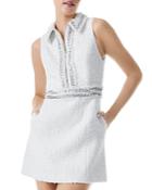 Alice + Olivia Ellis Chain Trim Tweed Dress
