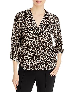 Vince Camuto Leopard Print V-neck Blouse