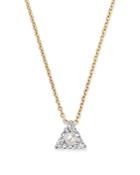 Mateo 14k Yellow Gold Mini Diamond Triangle Necklace With Cultured Freshwater Pearl, 16