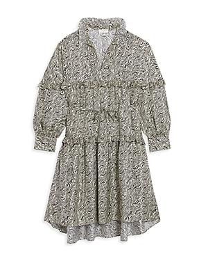 Sandro Salome Silk Ruffled Dress