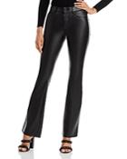 Mother Rider High Rise Ankle Bootcut Faux Leather Jeans In Black