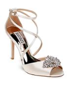 Badgley Mischka Tatum Embellished Crisscross High Heel Sandals