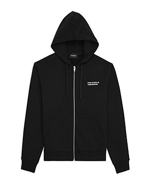 The Kooples Full Zip Chest Logo Hoodie