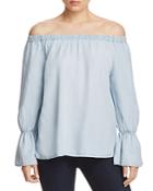 Sanctuary Charlotte Chambray Off-the-shoulder Top