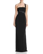 Armani Collezioni Crystal-embellished One-strap Gown