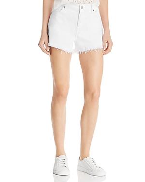 7 For All Mankind Cutoff Denim Shorts In Clean White