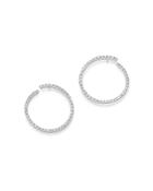 Bloomingdale's Diamond Front-to-back Hoop Earrings In 14k White Gold, 4.0 Ct. T.w. - 100% Exclusive