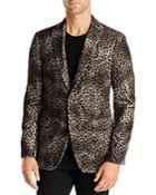 John Varvatos Star Usa Leopard Print Velvet Jacket