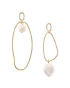 Aqua Cultured Freshwater Pearl Mismatched Earrings - 100% Exclusive