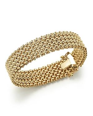 14k Yellow Gold 4-row Link Bracelet