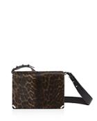 Allsaints Vincent Medium Leopard-print Calf Hair Shoulder Bag