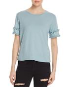 Michelle By Comune Rochelle Ruffle-sleeve Tee