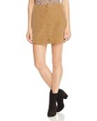 Free People Oh Snap Faux Suede Skirt