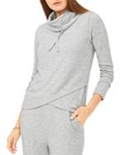1.state Drawstring Cowl Neck Knit Top