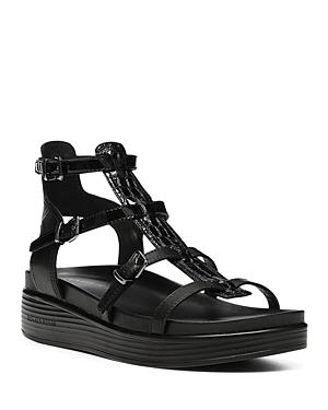 Donald Pliner Women's Multi Buckle Patent Leather Sandals