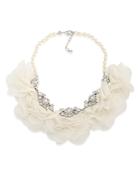 Carolee Tulle Flower Collar Necklace