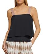 Dkny Tiered Cropped Tank Top