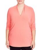 Vince Camuto Plus Ruched Jersey Top