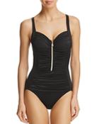 Miraclesuit So Riche Zipcode One Piece Swimsuit