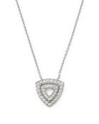 Dana Rebecca Designs 14k White Gold Emily Sarah Double Triangle Pendant Necklace With Diamonds, 16