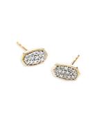 Kendra Scott 14k Yellow Gold Marisa Diamond Pave Stud Earrings