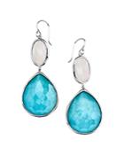 Ippolita Sterling Silver Ondine Turquoise & Mother-of-pearl Oval & Teardrop Earrings