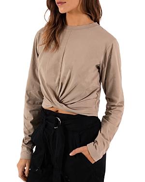 Pam & Gela Twist Front Long Sleeve Tee