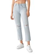 Dl1961 Mara Ripped Straight Ankle Jeans In Ross