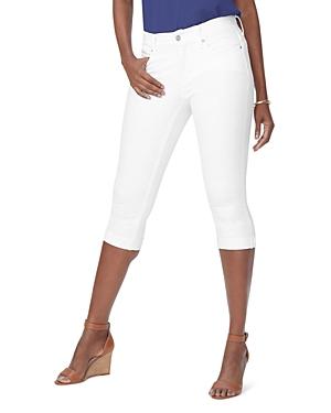 Nydj Petites Marilyn Cuffed Cropped Jeans In Optic White