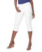 Nydj Petites Marilyn Cuffed Cropped Jeans In Optic White
