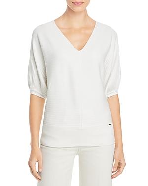 T Tahari Rib Knit Dolman Sleeve Sweater
