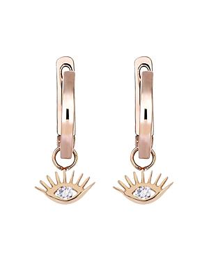 Kismet By Milka 14k Rose Gold Diamond Hoop Earrings