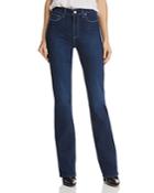 Paige Manhattan High Rise Bootcut Jeans In Pompeii