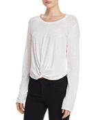 Splendid Long-sleeve Twist-front Tee - 100% Exclusive