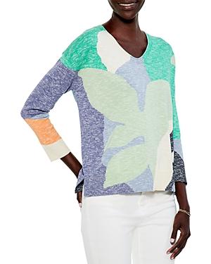 Nic+zoe Leaf Burst Sweater