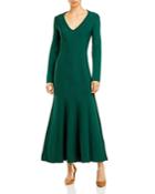 Alberta Ferretti Flared Knit Maxi Dress