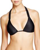Sofia By Vix Solid Black Triangle Bikini Top