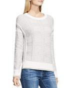Two By Vince Camuto Drop Shoulder Box Plaid Sweater