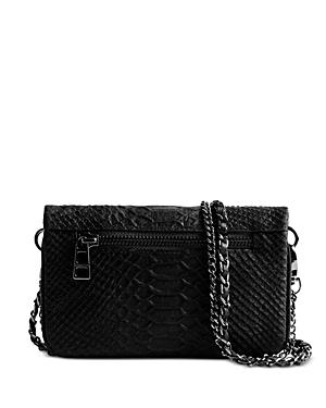 Zadig & Voltaire Rock Nano Savage Embossed Leather Clutch