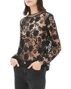 Sandro Easy Floral-lace Top