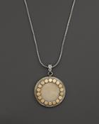 John Hardy 18k Gold And Sterling Silver Dot Large Round Locket Pendant Necklace With Buffalo Horn, 36