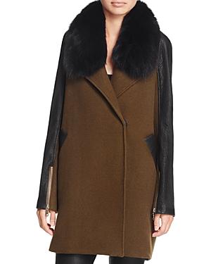 Rebecca Minkoff Tiff Fur-collar Coat