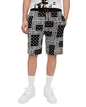 Eleven Paris Cotton Paisley Print Regular Fit Jogger Shorts