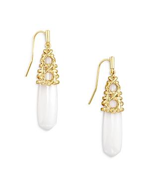 Kendra Scott Natalie White Mussel Drop Earrings